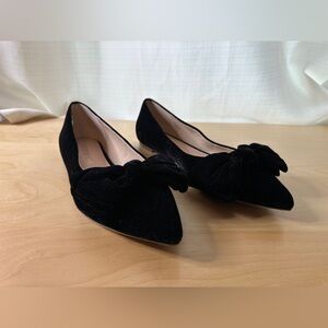 Elegant Black Velvet Pointed Toe with Bow Women's Flats by Jack Rogers